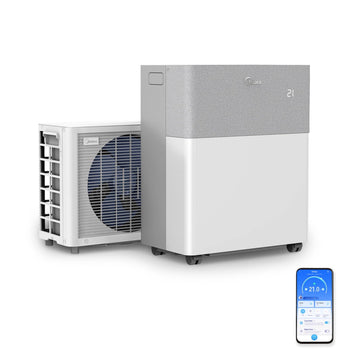Midea Portasplit Klimaanlage, Mobile Wärmepumpe, Kühlen A++/Heizen A+, 12000 BTU 3, 5kW
