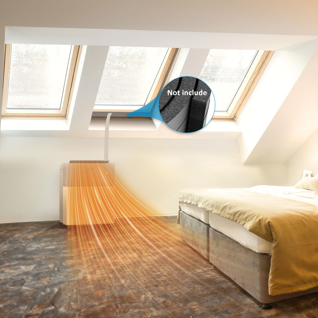 Midea Portasplit Klimaanlage, Mobile Wärmepumpe, Kühlen A++/Heizen A+, 12000 BTU 3, 5kW